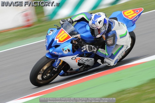 2009-05-09 Monza 3435 Superstock 600 - Free Practice - Nacho Calero - Yamaha YZF R6